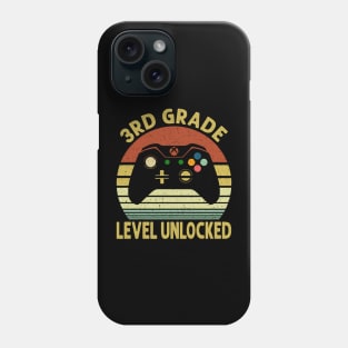 3rd Grade Level Unlocked First Day of School Video Gamer Phone Case