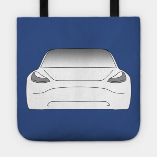 Tesla Model3 Front White Tote