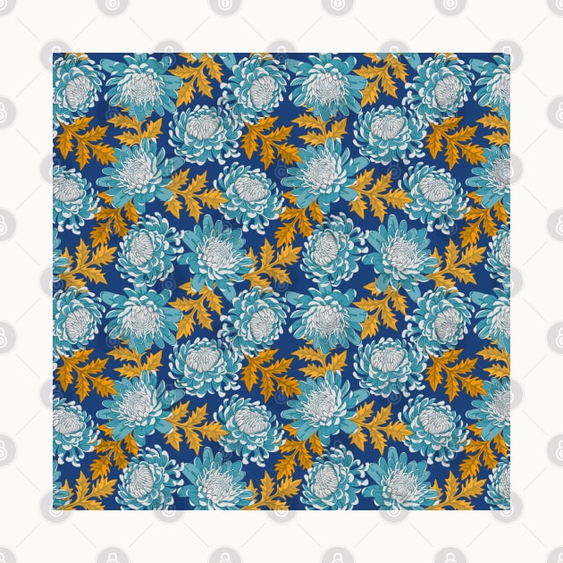 Chrysanthemum Floral Seamless Pattern by Designoholic