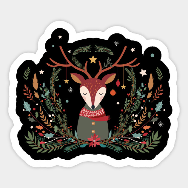 christmas Reindeer - Christmas Reindeer - Sticker