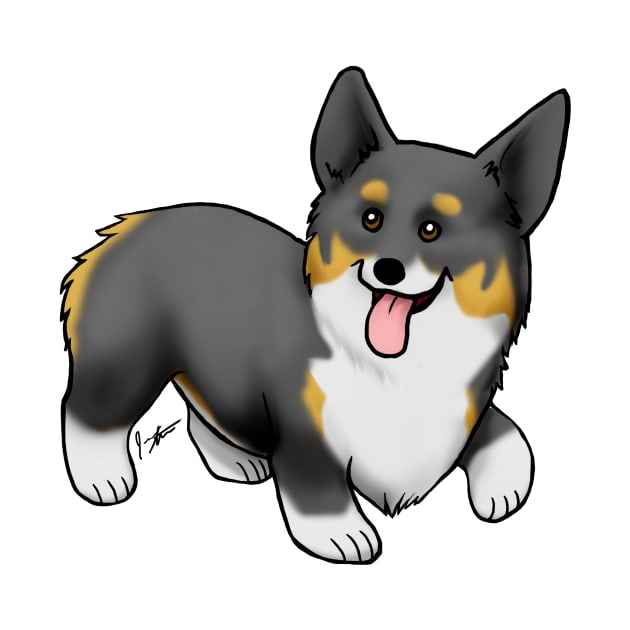 Dog - Pembroke Welsh Corgi - Tri-Color by Jen's Dogs Custom Gifts and Designs