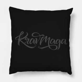 Krav Maga Dark Script Pillow