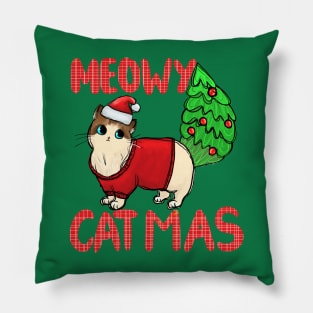 Meowy CatMas Pillow