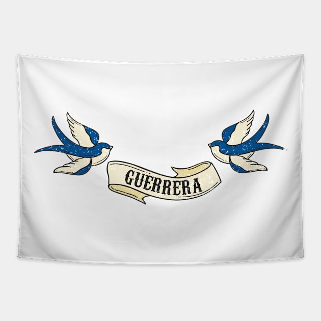 Guerrera - bird design Tapestry by verde