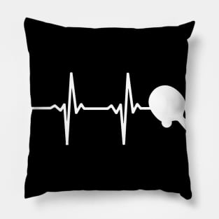 Table Tennis Heartbeat Gift For Table Tennis Players Pillow