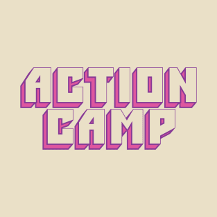 Action Camp Big Muff logo (Pink + Purple) T-Shirt