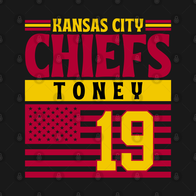 Kansas City Chiefs Toney 19 American Flag Football by Astronaut.co