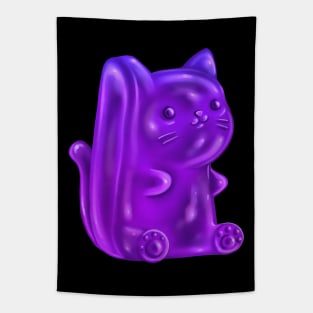 Purple Gummy Bear Kitty Tapestry