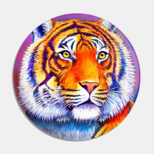 Fiery Beauty Colorful Bengal Tiger Pin