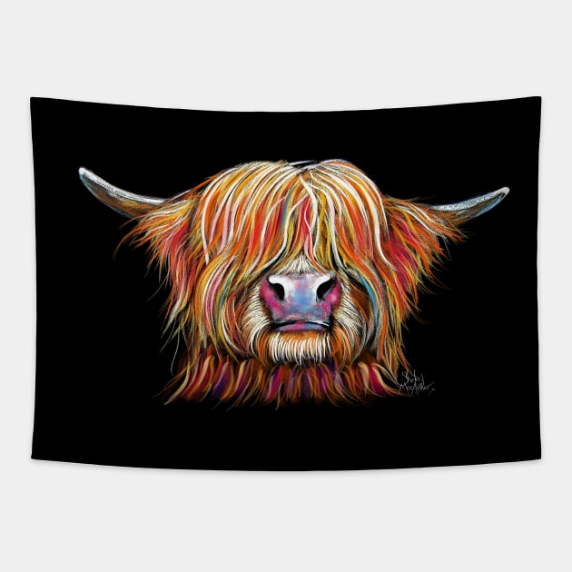 SCoTTiSH HiGHLaND CoW ' CHaRMeR ' Tapestry by ShirleyMac