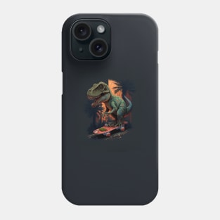 Skateboarding T-rex Dinosaur Phone Case