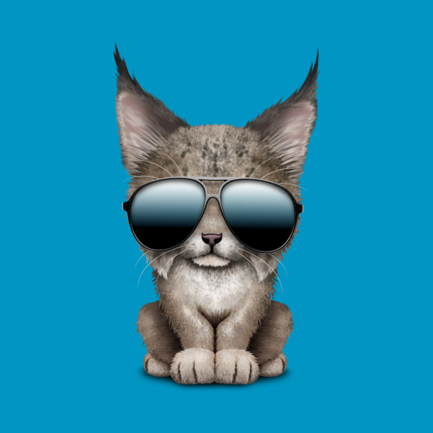Cute Baby Lynx Wearing Sunglasses Baby Lynx T Shirt Teepublic
