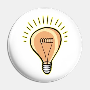 Lightbulb the light for new ideas Pin