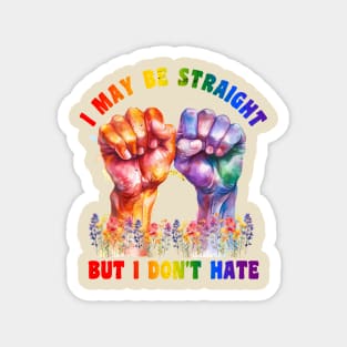 Straight Gay Ally I Don't Hate T-Shirt Magnet