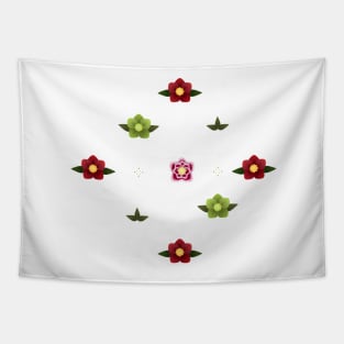 Hellebore Winter Flower Seamless Pattern Tapestry