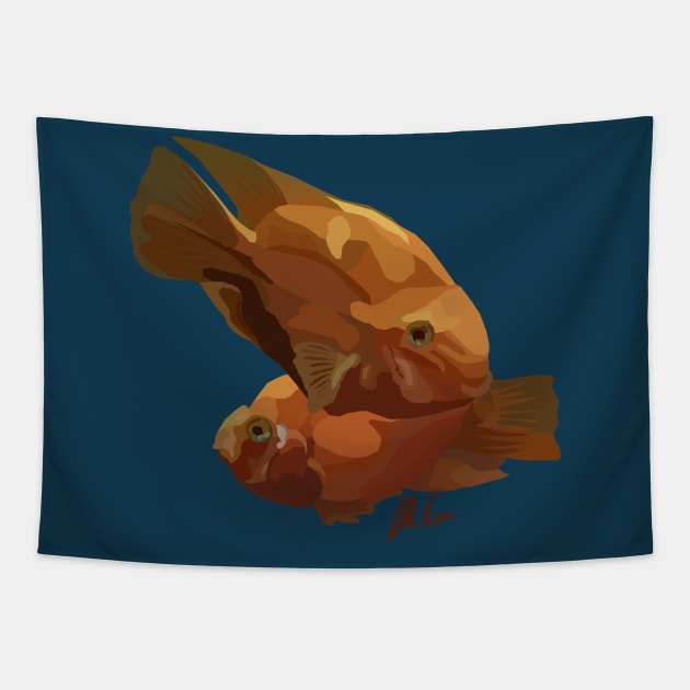 Exotic Goldfish Tapestry by BattleBirdProductions