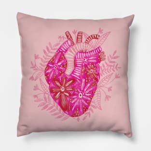 HEART WITH FLOWERS Pillow