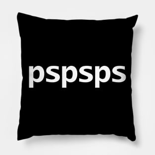 pspsps Typography White Text Pillow