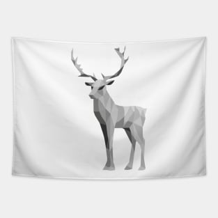 Grey Geometric Reindeer Tapestry