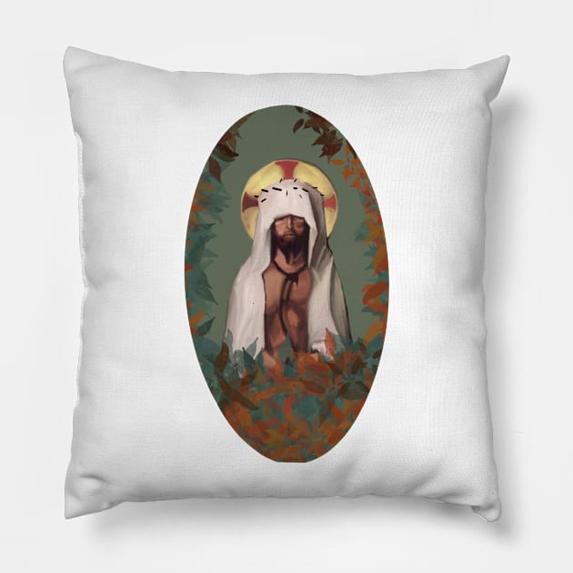 The Mystery of Faith Pillow by HappyRandomArt