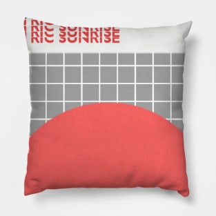 Electric Sunrise by Static Wolf Pillow