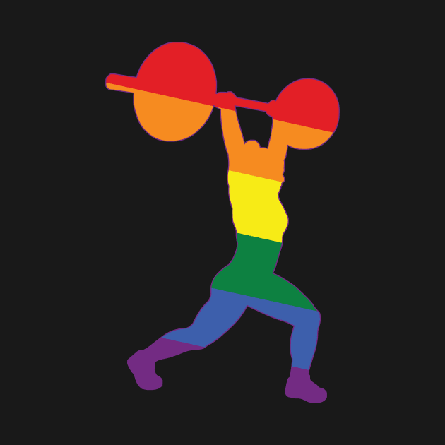 Weightlifting Clean and Jerk Gay FLAG by SusanaDesigns