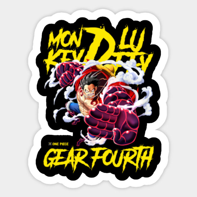Monkey D Luffy Gear 4 Anime Sticker Teepublic Monkey D Luffy Gear 4 Anime Sticker Teepublic