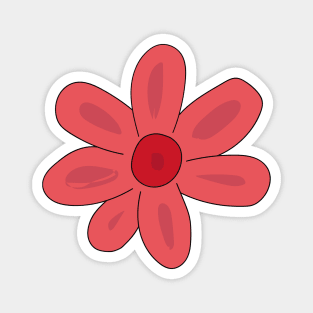 Red Flower Magnet