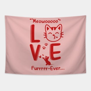 Valentine Cat Love T Shirt Unisex Cat parent Tapestry