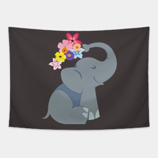 Elephant splash Tapestry