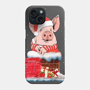 pig santa claus. Phone Case