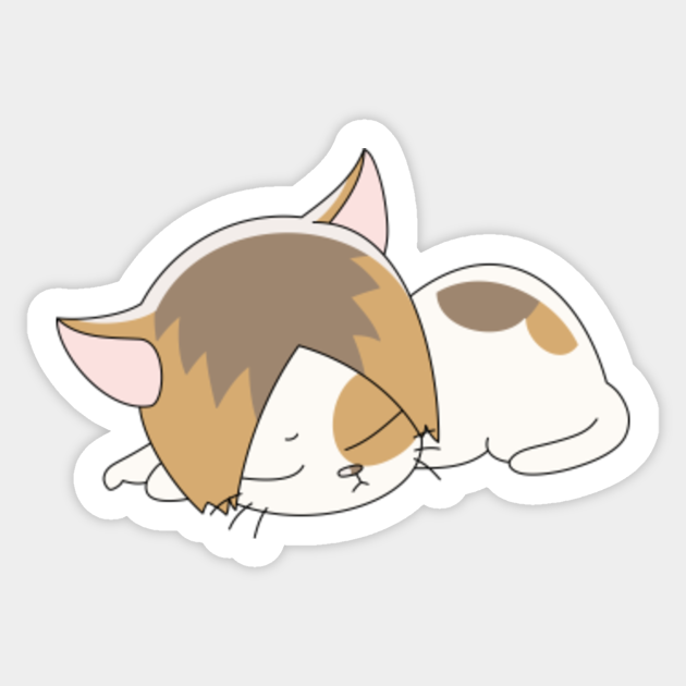 Chibi Cat Kenma Sleeping Kenma Kozume Sticker Teepublic Discover all images by kenma. chibi cat kenma sleeping