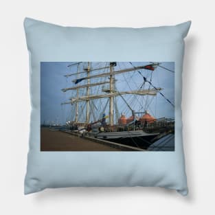 Tall Ship on River Blyth Pillow