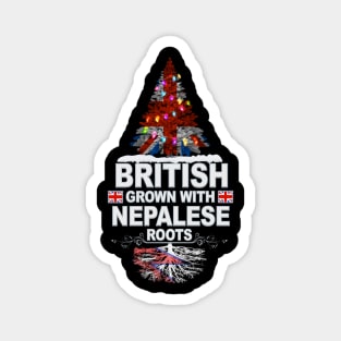 British Grown With Nepalese Roots - Gift for Nepalese With Roots From Nepal Magnet