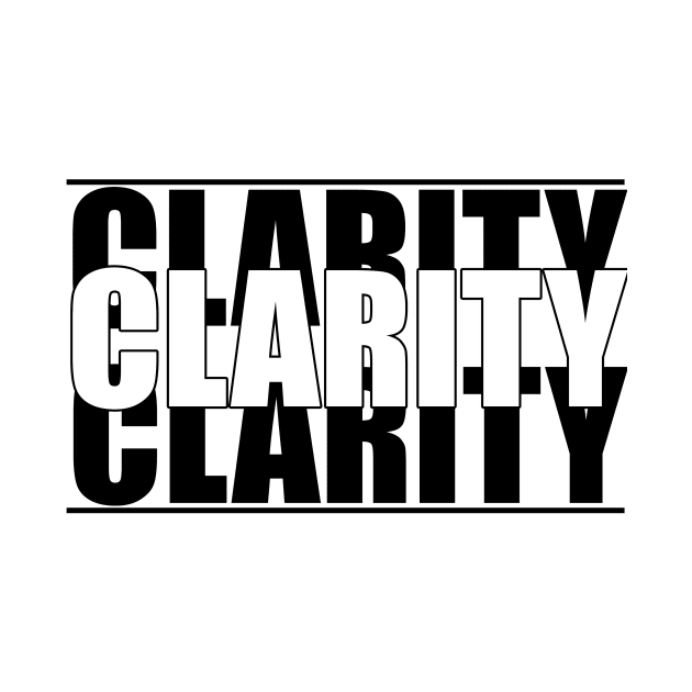 CLARITY STICKER & T-SHIRT BLACK END WHITE by TareQ-DESIGN