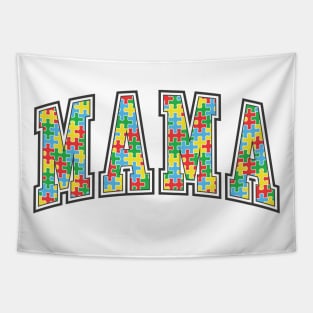 Mama Puzzle Autism Awareness Gift for Birthday, Mother's Day, Thanksgiving, Christmas Tapestry