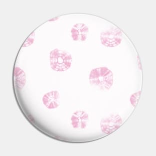 Polka shibori pink dots over light pink Pin