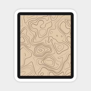 Warm Tones Abstract Topography  Aeasthetic  Pattern Magnet