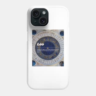 Leo Zodiac Roman Numeral Print Phone Case