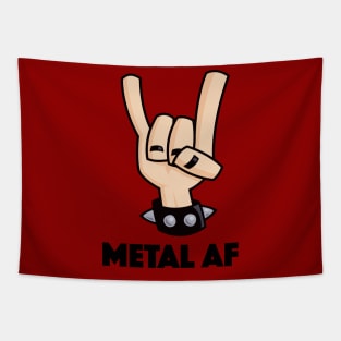 Metal AF Devil Horns Tapestry