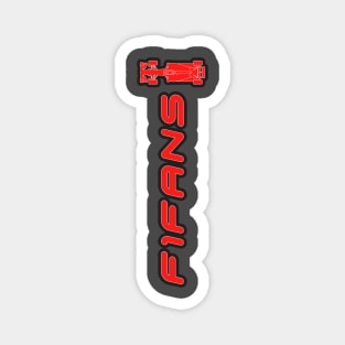 F1 Fans Red Racing Car Magnet