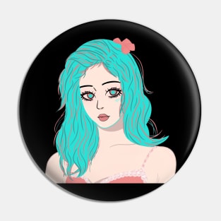 Girls Vector Art Pin