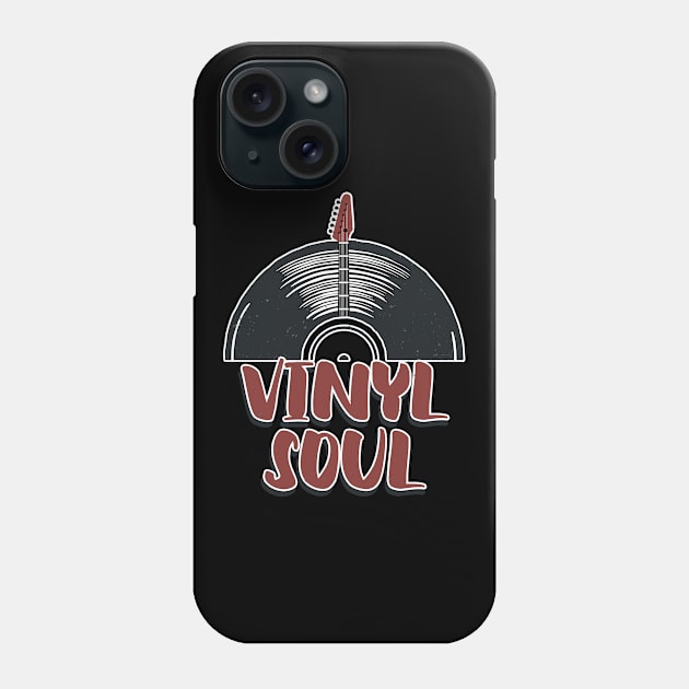 Vinyl Soul DJ vintage Record Music Lover Phone Case by Foxxy Merch