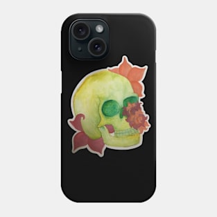 Colorful Skull and Flowers Phone Case