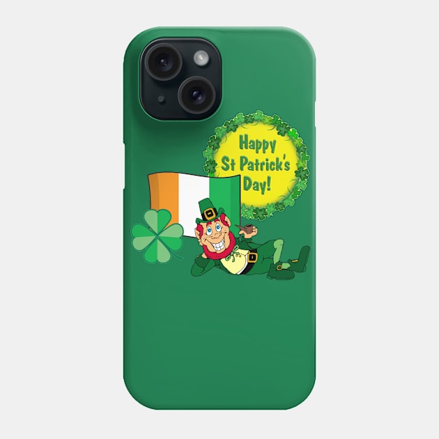 Saint Patricks Day Leprechaun T Shirt for proud Irish Shamrock Phone Case by gdimido