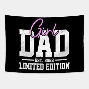 Proud Girl Dad 2023 Father of Girls Fathers Day Gift For Men Tapestry