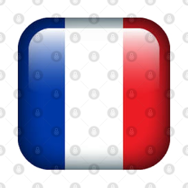 Cool Retro French Style Flag Emblem by PlanetMonkey