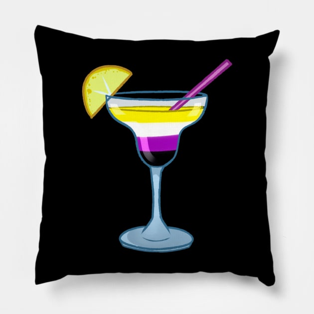 Nonbinary cocktail #6 Pillow by gaypompeii