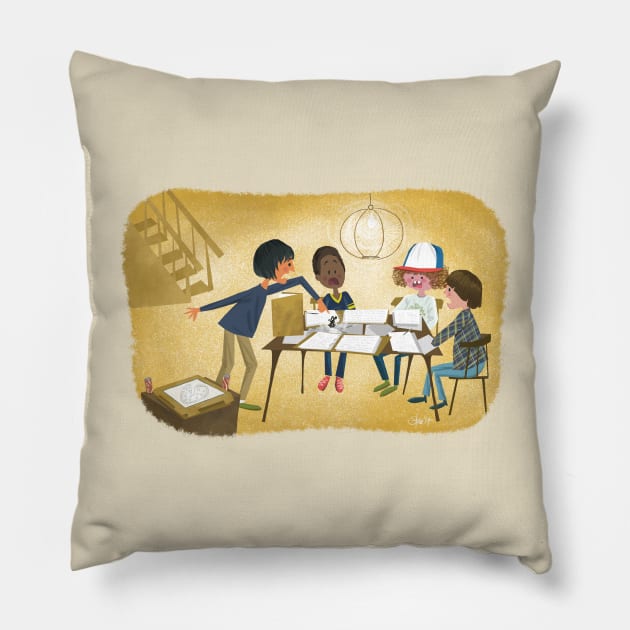 Stranger Things Golden Book 1 Pillow by schomiak