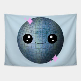 Kawaii Disco Ball in Blue Tapestry